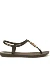 Lenny Niemeyer Round Toe Flat Sandals In Brown