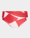 Lenny Niemeyer Ruched High-waist Bikini Bottoms In Red