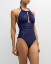 LENNY NIEMEYER RUCHED ONE-PIECE SWIMSUIT