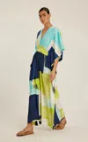 Lenny Niemeyer Rushed Kaftan Bleue In Brown