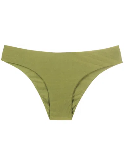 Lenny Niemeyer Satin-finish Bikini Bottoms In Green