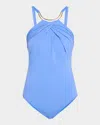 Lenny Niemeyer Scarf One-piece Swimsuit In Riviera