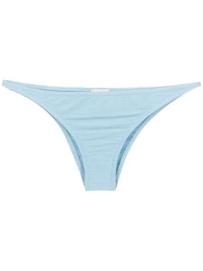 Lenny Niemeyer Sereno Ribbed Bikini Bottoms In Blue