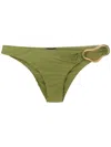 Lenny Niemeyer Shimmery Low-rise Bikini Bottoms In Green