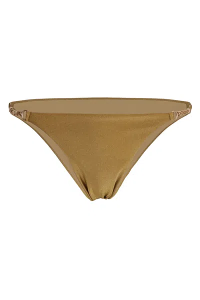 Lenny Niemeyer Side Detail Bikini Bottom Seed Beige In Brown