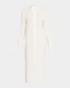 Lenny Niemeyer Side-slit Midi Shirtdress In Off White