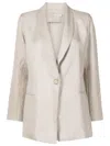 Lenny Niemeyer Single-breasted Linen Blazer In Neutrals