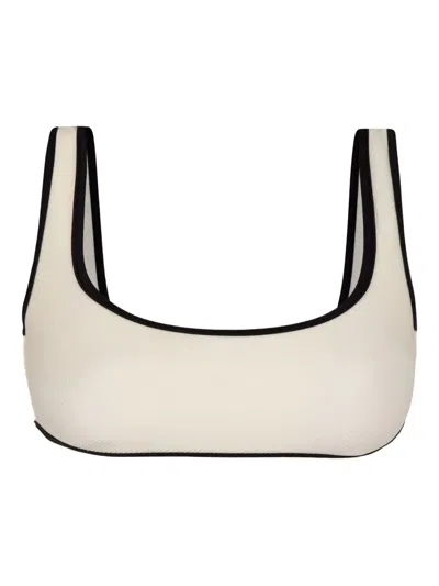 Lenny Niemeyer Square-neck Bikini Top In Neutral