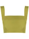 Lenny Niemeyer Square-neck Cropped Top In Green