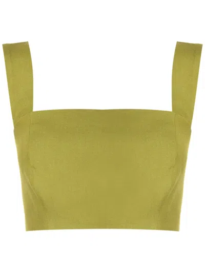 Lenny Niemeyer Square-neck Cropped Top In Green