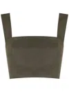 Lenny Niemeyer Square-neck Cropped Top In Green