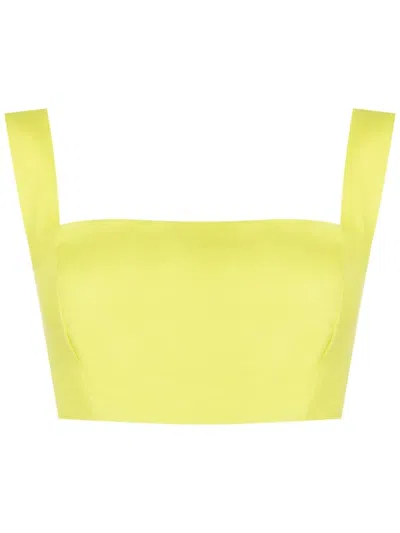Lenny Niemeyer Square-neck Cropped Top In Green