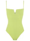 Lenny Niemeyer Square-neck Swimsuit In Green