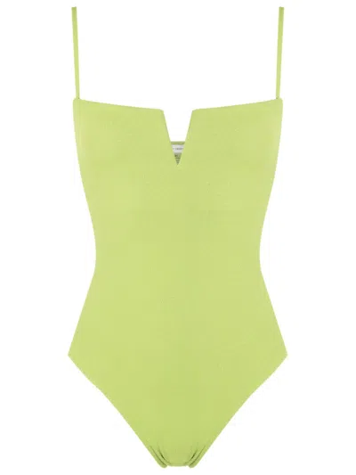 Lenny Niemeyer Square-neck Swimsuit In Green