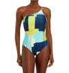 Lenny Niemeyer Abstract One-shoulder One-piece Swimsuit In Blue