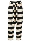 Lenny Niemeyer Striped Tapered Trousers In Black