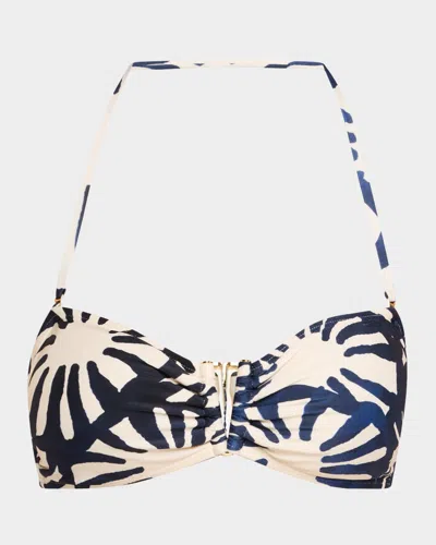 Lenny Niemeyer Sunflower Bandeau Bikini Top In Blue