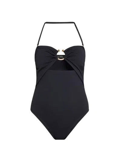 Lenny Niemeyer Swim Women's Ring Detail Bandeau One-piece Swimsuit In Black