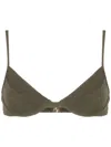 Lenny Niemeyer Taca Triangle Bikini Top In Green