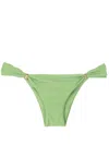 Lenny Niemeyer Textured Gathered Bikini Bottoms In Green