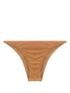 Lenny Niemeyer Textured Low-rise Bikini Bottoms In Brown