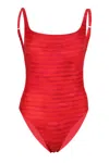Lenny Niemeyer Thin Strap One Piece Stripe Flora In Red