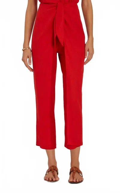Lenny Niemeyer Tie Up Trouser Pants In Paprika In Red