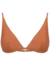 Lenny Niemeyer Triangle-cup Bikini Top In Brown