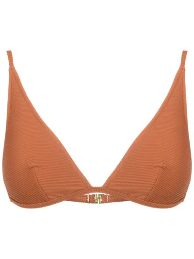 Lenny Niemeyer Triangle-cup Bikini Top In Brown