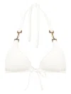 Lenny Niemeyer Triangle-cup Halterneck Bikini Top In White