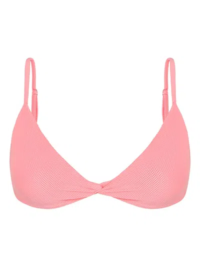 Lenny Niemeyer Triangle Loop Bikini Top In Pink