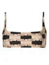 Lenny Niemeyer Trompe L'oeil-print Bralette Bikini Top In Black