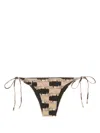 Lenny Niemeyer Trompe L'oeil-print Side-tie Bikini Bottoms In Black