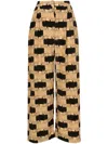 Lenny Niemeyer Trompe L'oeil Print Silk Trousers In Yellow