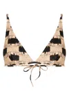 Lenny Niemeyer Trompe L'oeil-print Triangle Bikini Top In Black