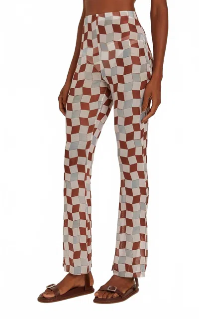 Lenny Niemeyer Tulle Straight Leg Pants In Casablanca In Multi