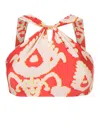 Lenny Niemeyer Turquia Graphic-print Bikini Top In Red