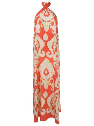 Lenny Niemeyer Turquia Halterneck Silk Dress In Red