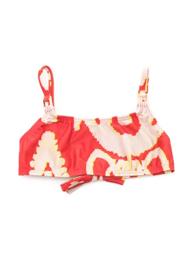 Lenny Niemeyer Kids' Turquia Rear-tie Bikini Top In Orange