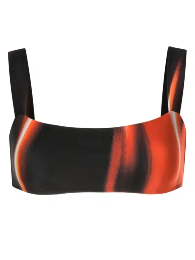 Lenny Niemeyer Two-tone Bikini Top In Black