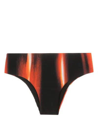 Lenny Niemeyer Two-tone Classic Bikini Bottoms In Black