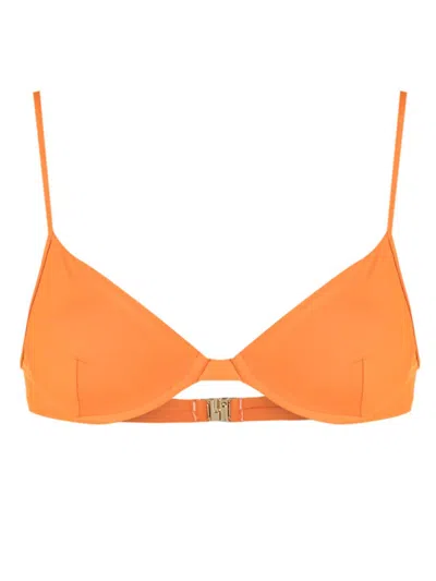 Lenny Niemeyer Halterneck Bikini Top In Orange