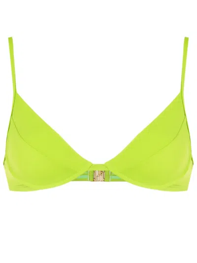 Lenny Niemeyer Underwire-cup Bikini Top In Green