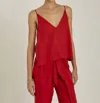 Lenny Niemeyer V Neck Strap Tank Top In Paprika In Red