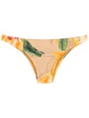 Lenny Niemeyer Vic Floral-print Bikini Bottoms In Yellow
