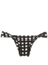 Lenny Niemeyer Vichy Check-print Bikini Bottoms In Black