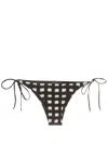 Lenny Niemeyer Vichy Side-tie Bikini Bottoms In Black