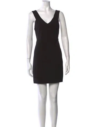 Pre-owned Lenny Niemeyer V-neck Mini Dress In Black