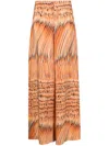 Lenny Niemeyer Warped-print Palazzo Pants In Yellow