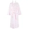Lenora Lily Cotton Ruffle Robe In Pink In Pink